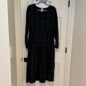 Son de Flor blue tartan smock dress, size XXS